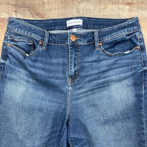 Lane Bryant High Rise Blue Straight Leg Flex Magic Waist size 18/20 - Picture 2 of 4
